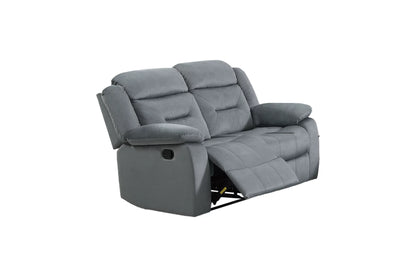 The Aldric Dark Gray Velvet Manual Motion Living Room Set – 3 Piece - view 19