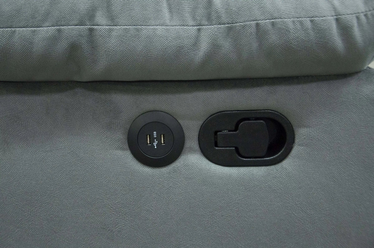 The Aldric Dark Gray Velvet Manual Recliner Loveseat - view 4