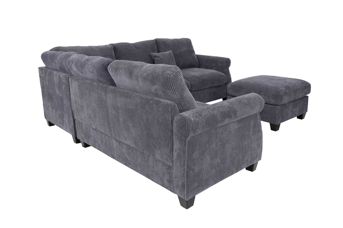 The Belford Dark Gray Sectional – 4 Piece - view 4
