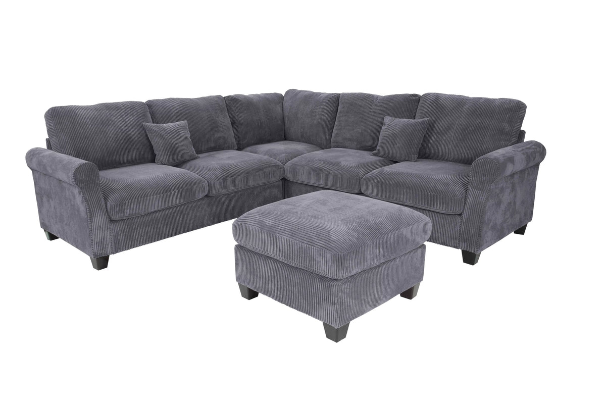 The Belford Dark Gray Sectional – 4 Piece - view 6
