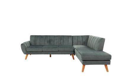 The Donnelly Dark Gray Sectional – 2 Piece