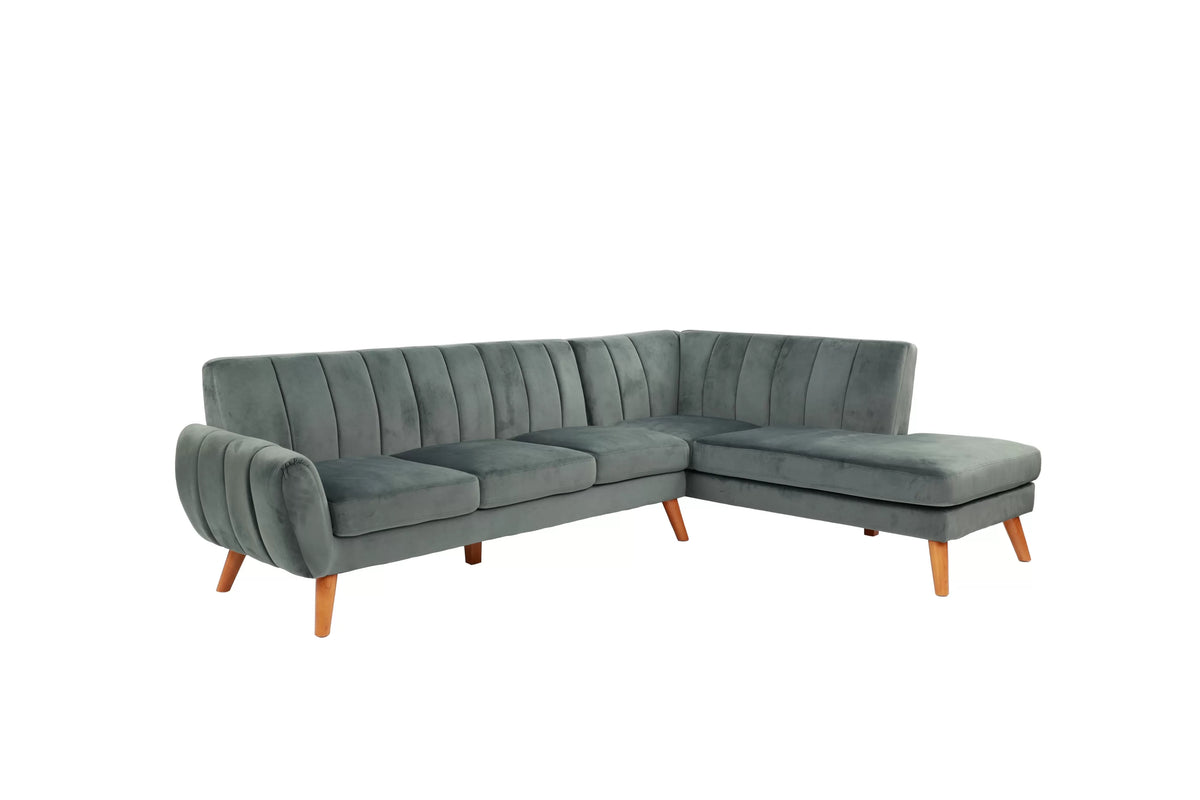 The Donnelly Dark Gray Sectional – 2 Piece