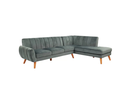The Donnelly Dark Gray Sectional – 2 Piece