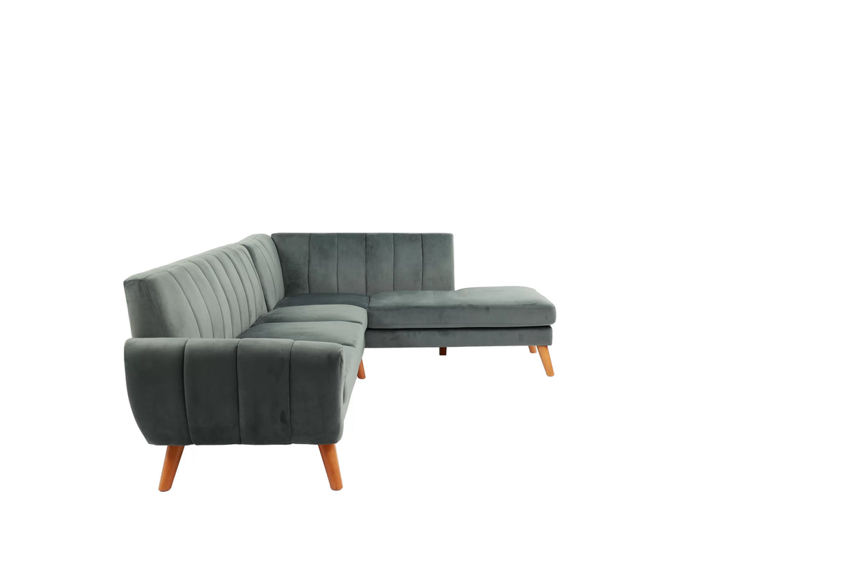 The Donnelly Dark Gray Sectional – 2 Piece