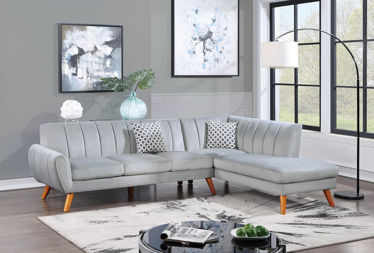 The Donnelly Light Gray Sectional – 2 Piece