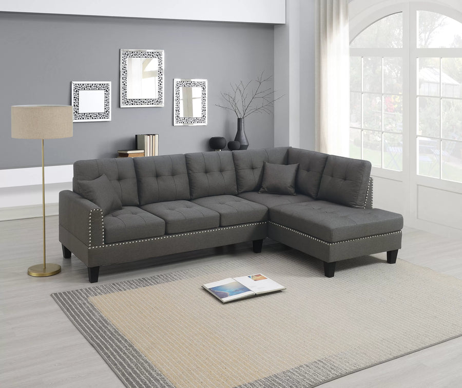 The Merritt Dark Coffee Sectional – 2 Piece