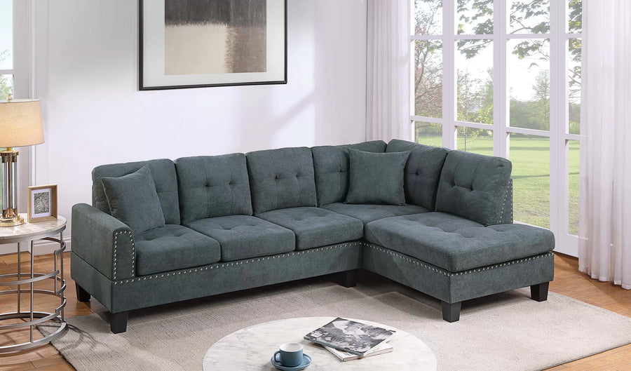The Corbin Ash Black Sectional – 2 Piece