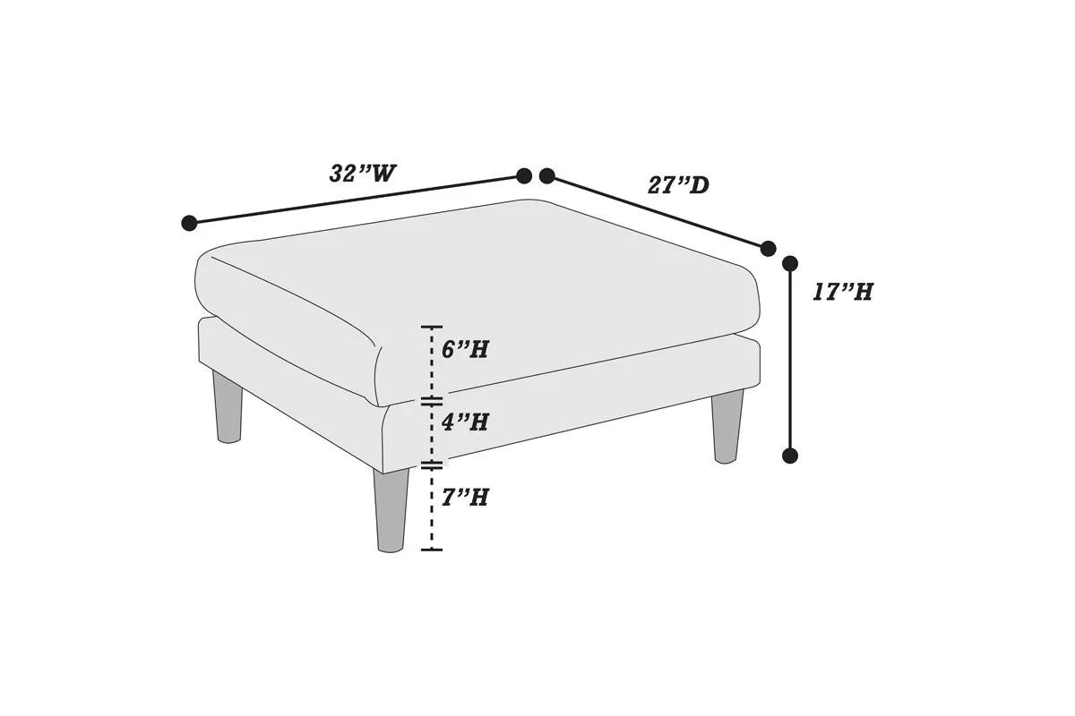 The Blush Morgan Ottoman - view 4