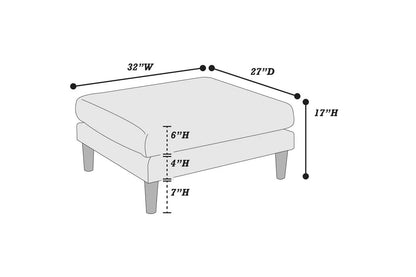 The Blush Morgan Ottoman - view 4