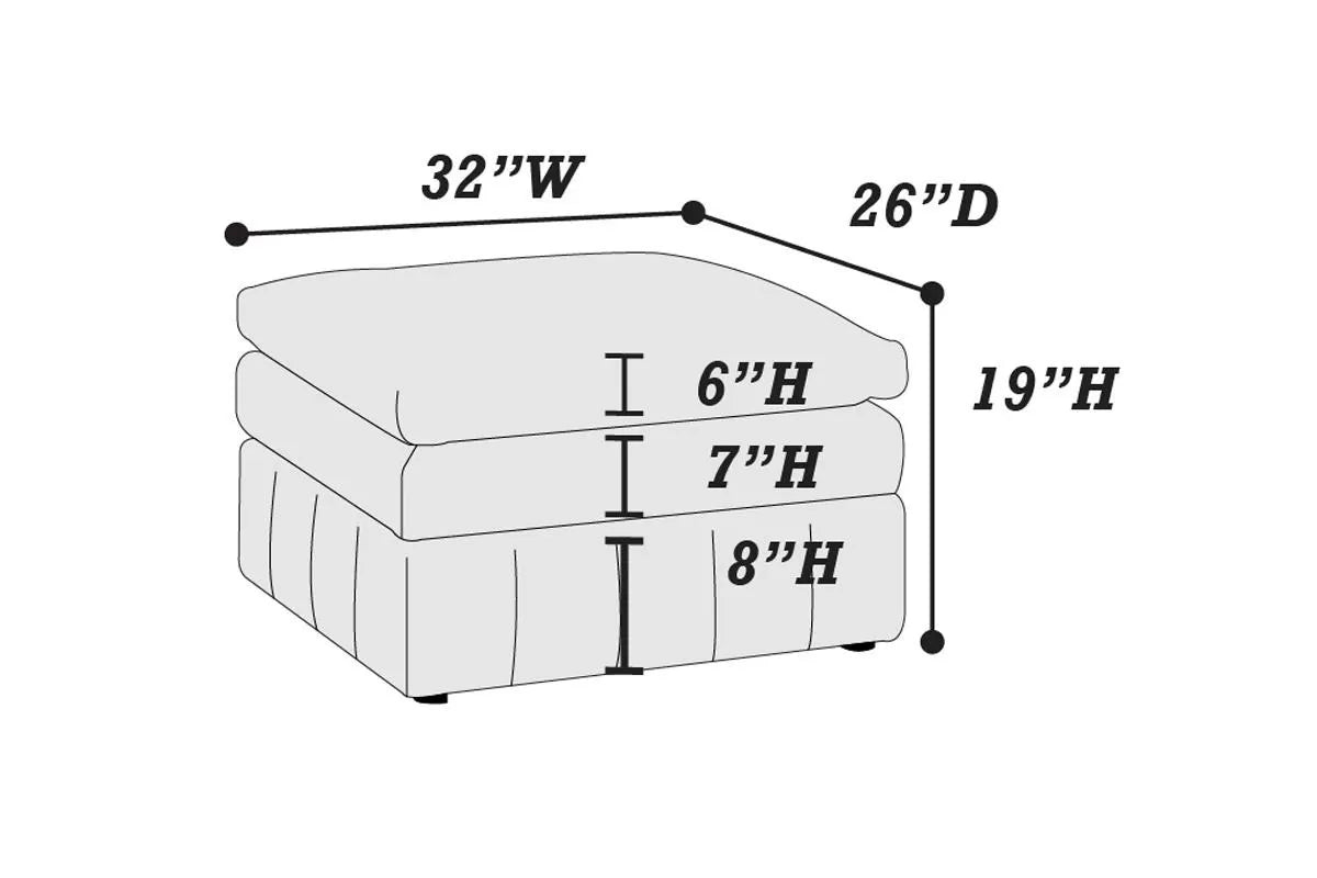 The Granite Morgan Ottoman - view 3