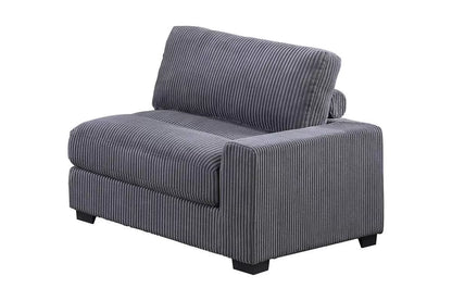 Summit dark gray right arm chair individual piece