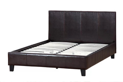 Mercer Brown Faux Leather Queen Bed Frame - alternate view 2