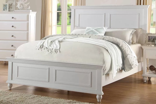California King Bed Frame – White Wood Modern Design | F9270CK