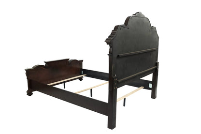 The Majestic Eastern King Dark Wood Panel Bed