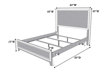 The Blackstone Queen Dark Wood Panel Bed