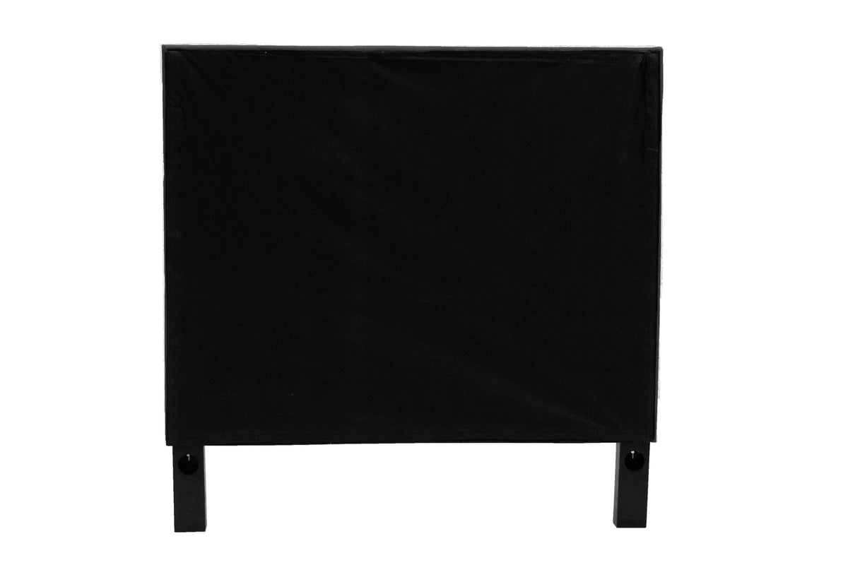 The Bristol Black Faux Leather Twin Bed Frame – Button-Tufted - view 5