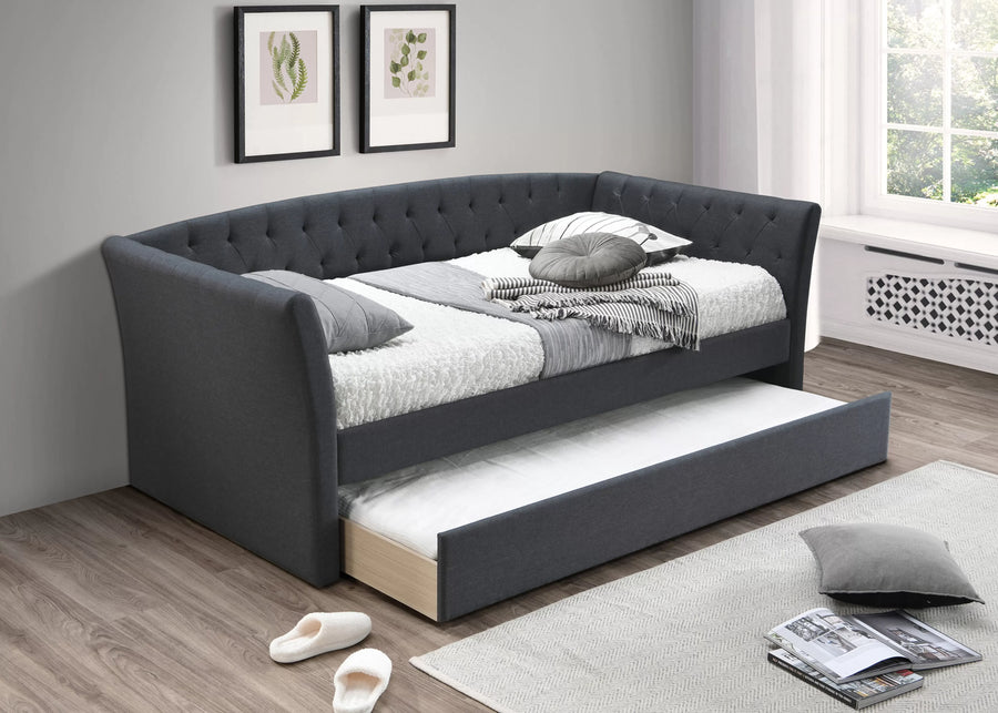 Sofá Cama Hayes Carbón de Yute con Cama Nido