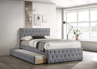 Cama Nido Wexley Twin Claro Gris de Yute con Almacenamiento