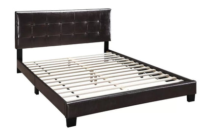 The Mercer Brown Faux Leather Full Bed Frame - view 2