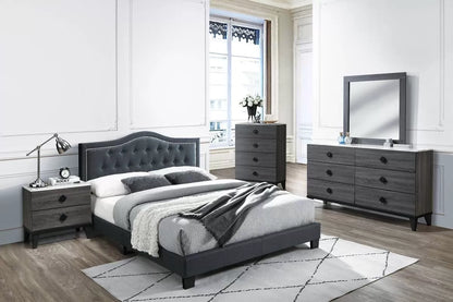 The Stanton Charcoal Polyfiber Full Bed Frame, Nightstand & Chest – 3 Piece - view 1