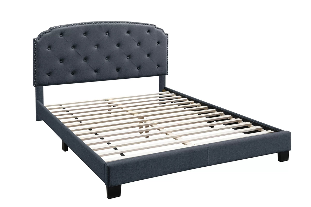 The Stanton Charcoal Polyfiber Queen Bed Frame, Nightstand & Chest – 3 Piece - view 2