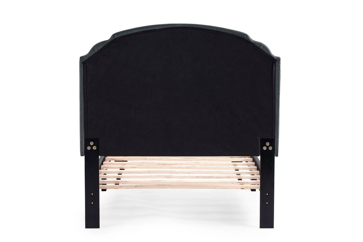 The Stanton Charcoal Polyfiber Twin Bed Frame, Nightstand & Chest – 3 Piece - view 6