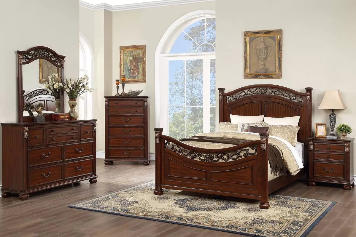 The Regalia Eastern King Dark Wood Bed