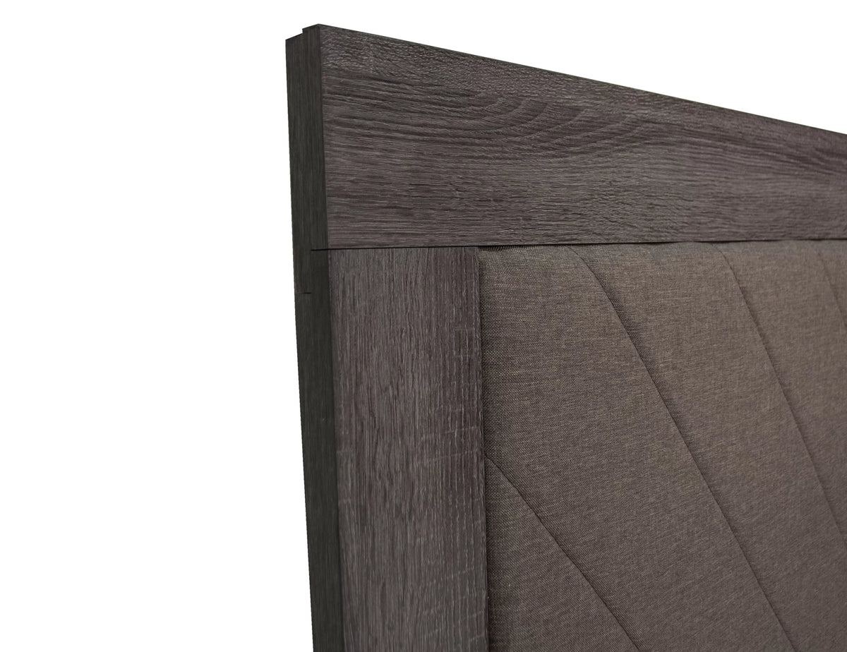 The Bronson Eastern King Brown Chevron Bed