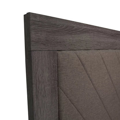 The Bronson Queen Brown Chevron Bed