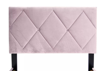 The Winslow Light Pink Velvet Diamond-Tufted Twin Bed - view 6