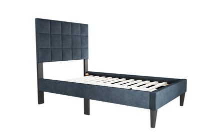 The Calloway Charcoal Linen Twin Bed Frame & Nightstand – 2 Piece - view 3