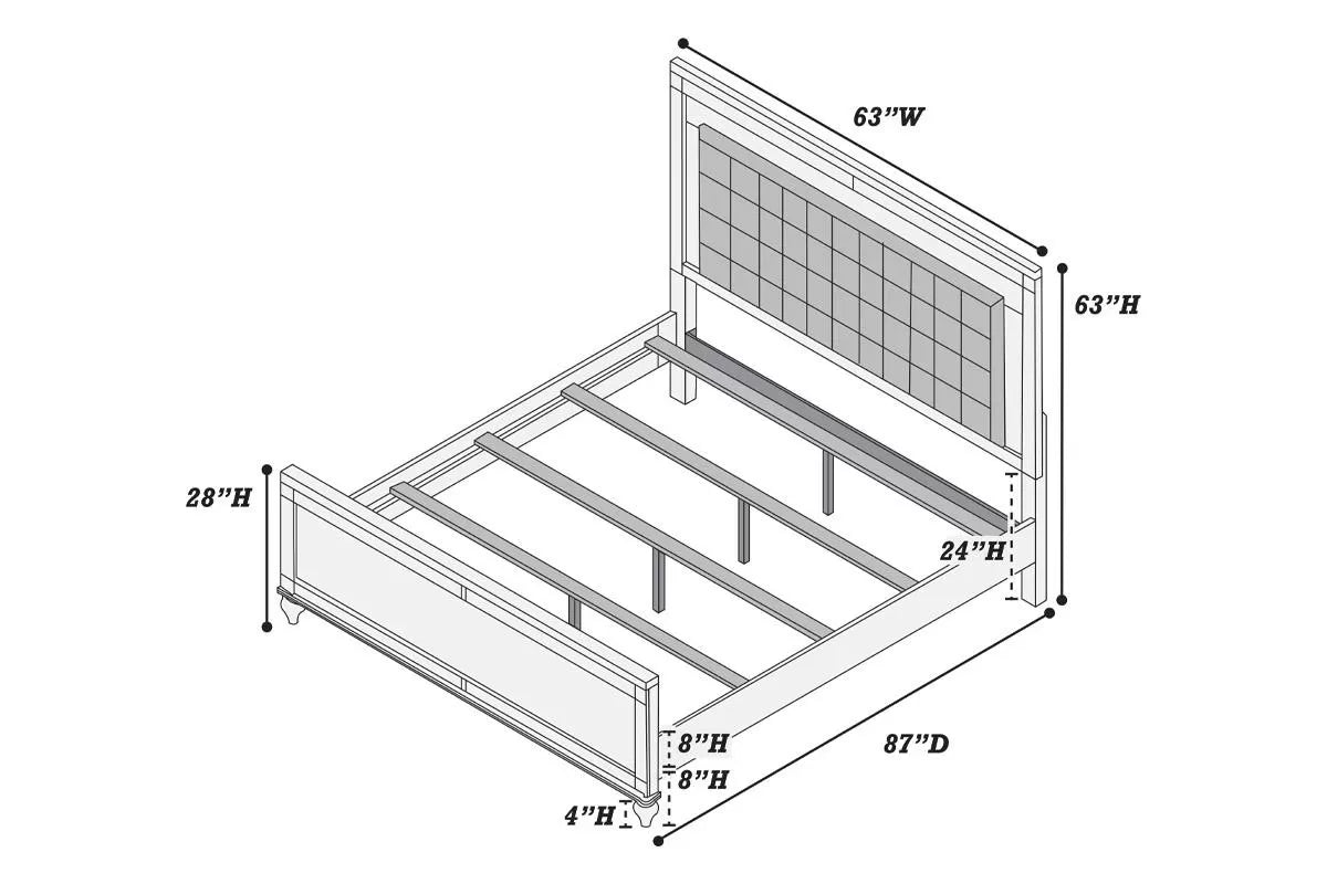 The Platina Queen 5-Piece Bedroom Set