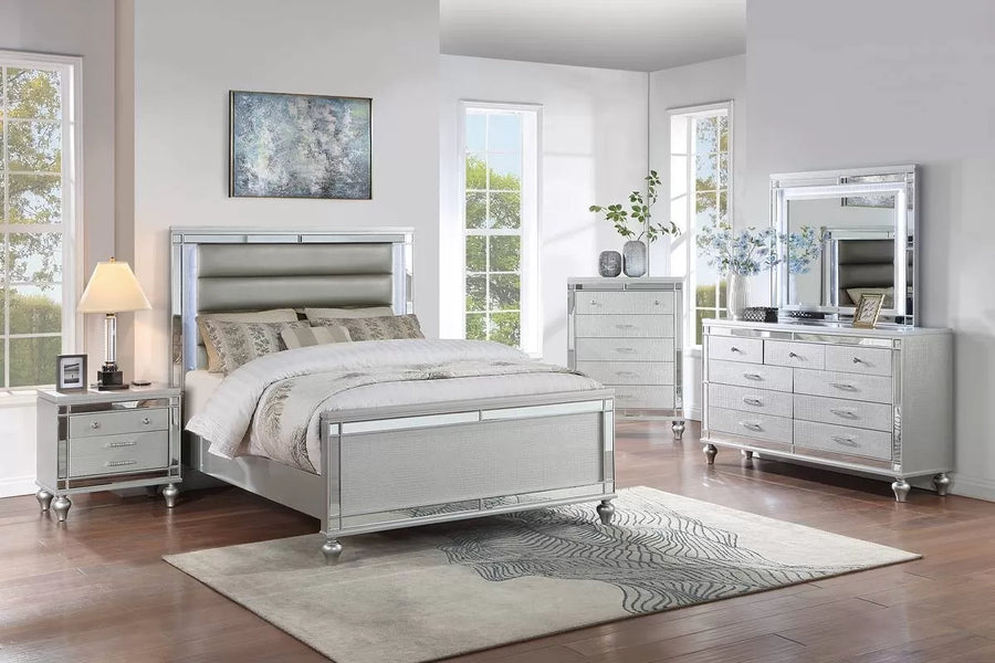 The Chrome Queen 5-Piece Bedroom Set