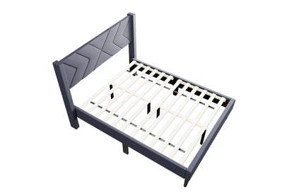 The Sorrel Full Gray Velvet Upholstered Bed