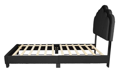 The Lumen Charcoal Wool Twin Bed Frame – LED Headboard - view 3