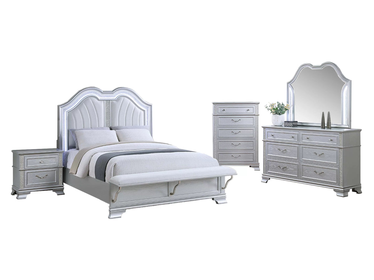 The Harbor Eastern King LED Bed