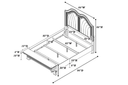 The Harbor Queen LED Bed