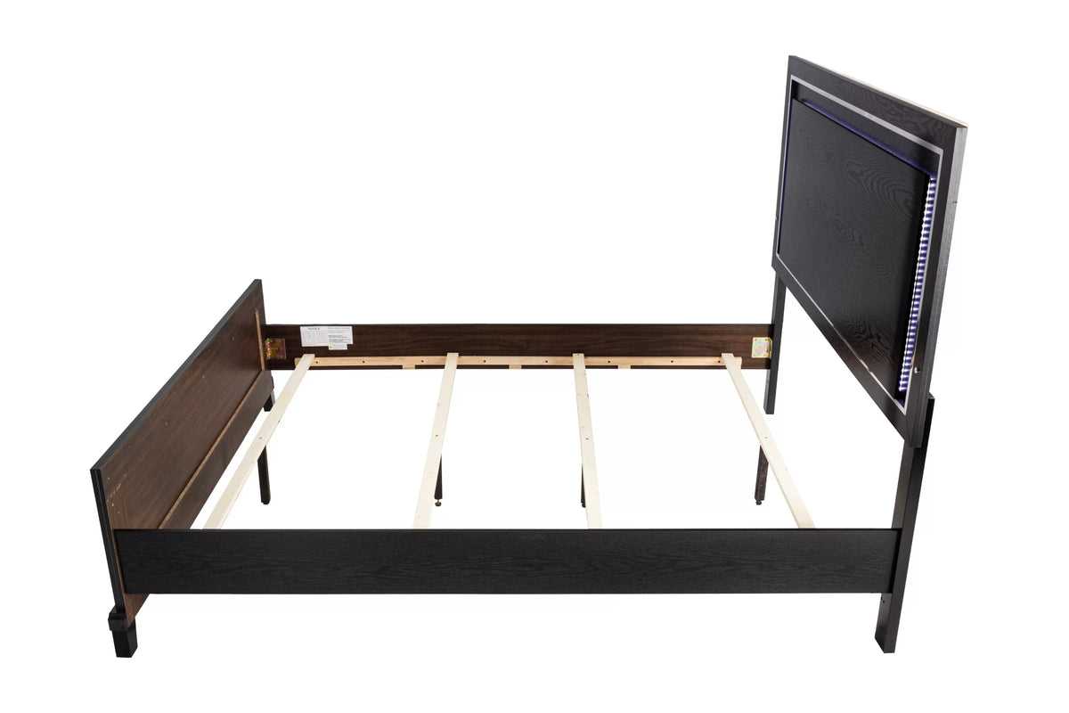 The Beacon Eastern King LED Bed with Charging Station