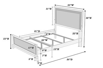 The Beacon Queen LED Bed with Charging Station