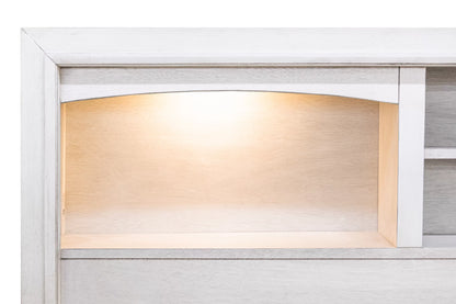 The Harper Queen White LED Bed with 6 Underbed Drawers