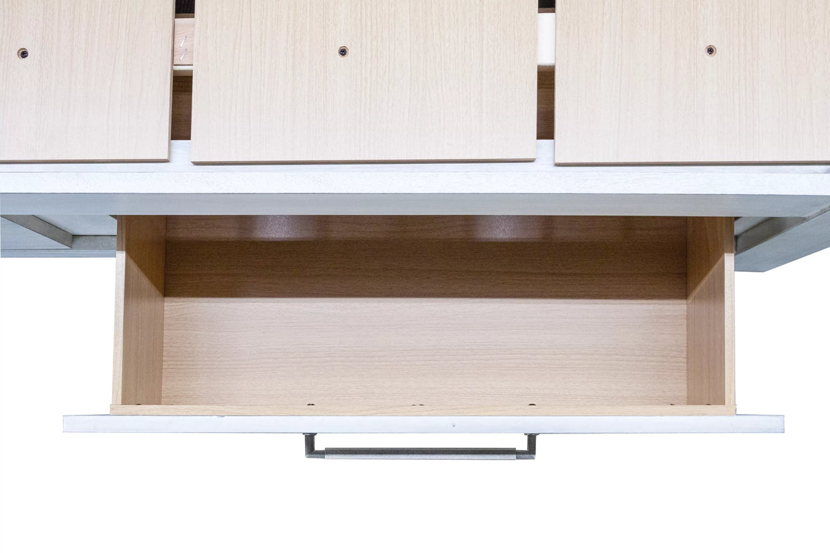 The Harper Queen White LED Bed with 6 Underbed Drawers
