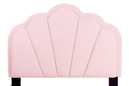 The Lumen Pink Wool fabric Twin Bed Frame, Nightstand & Chest – 3 Piece - view 6