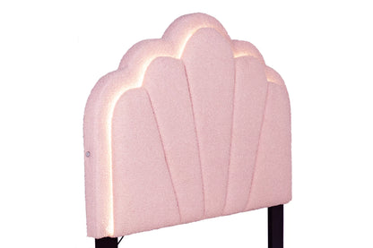 The Lumen Pink Wool Twin Bed Frame – LED Headboard - view 7