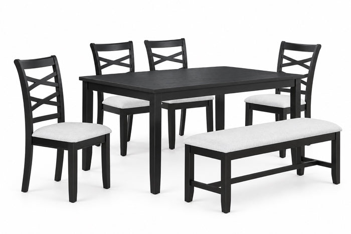 Juego de Comedor Ashton Gris – 6 Piezas
