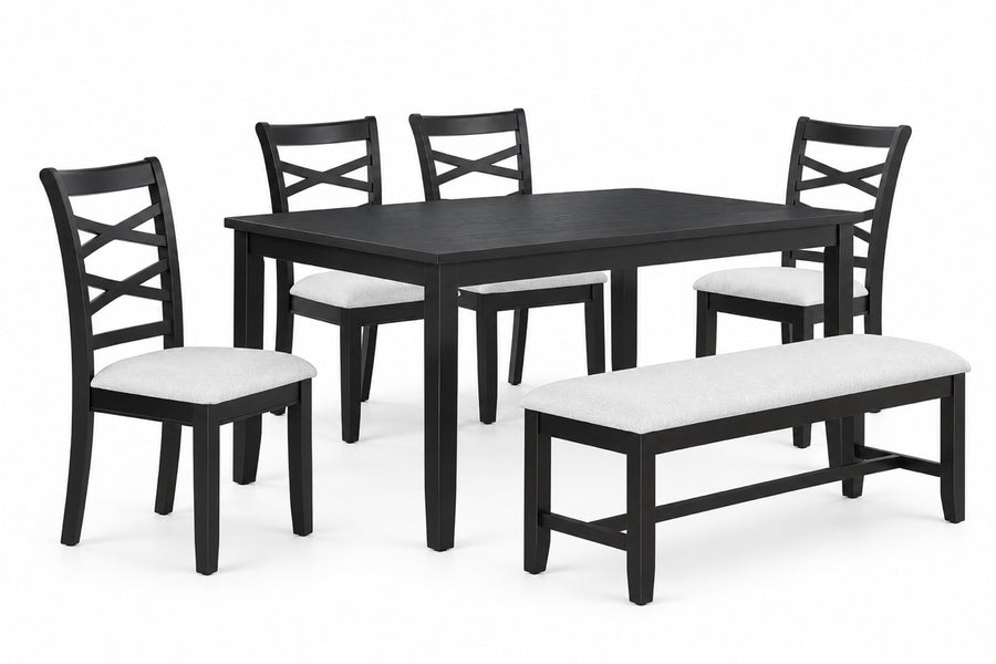 Juego de Comedor Ashton Gris – 6 Piezas