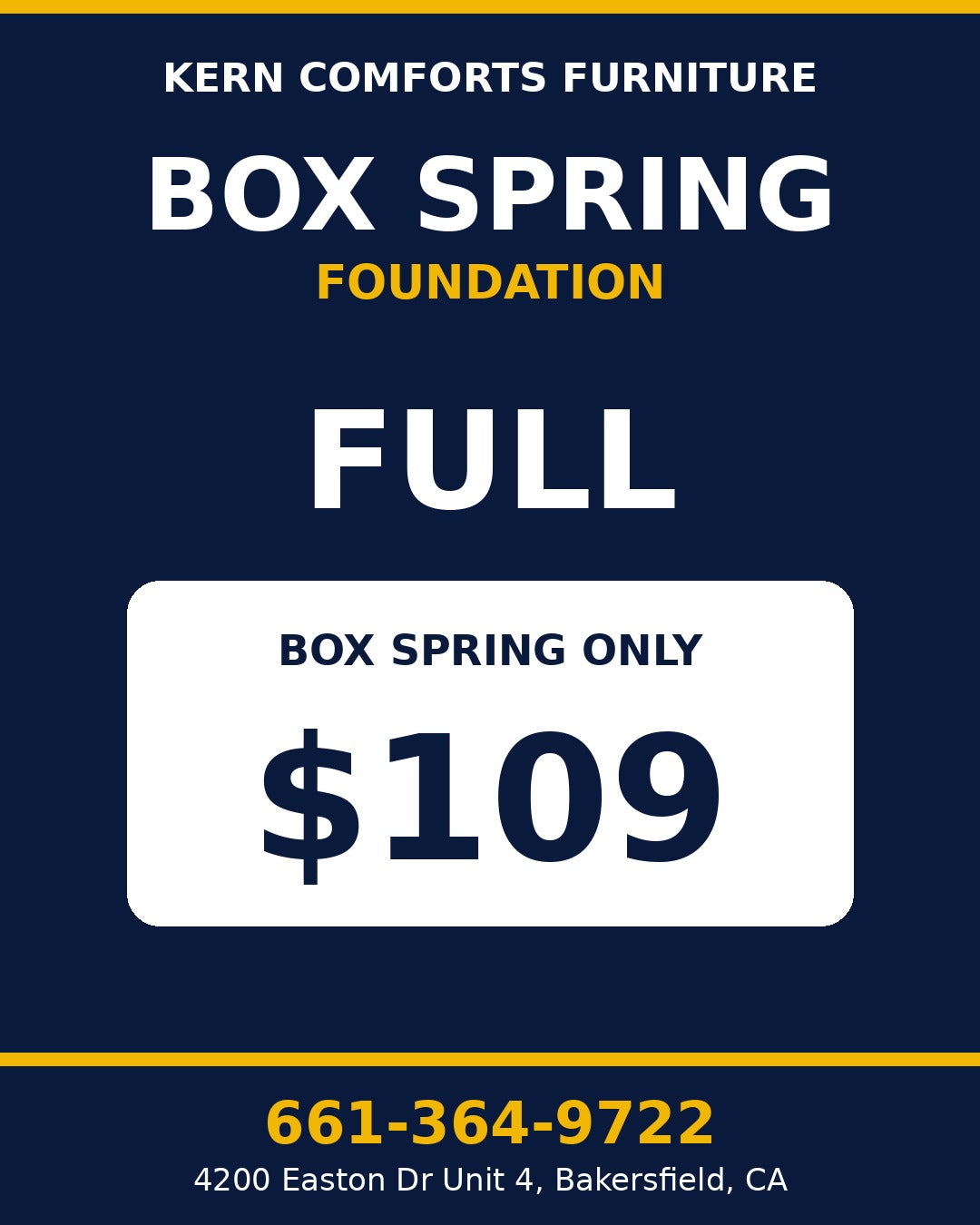 Box Spring Only - Full - view 2