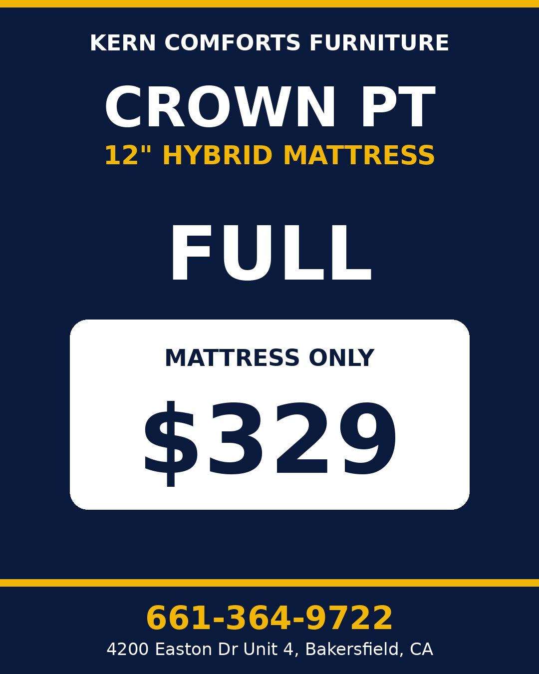 Crown PT 12" Hybrid Mattress - Full - view 2