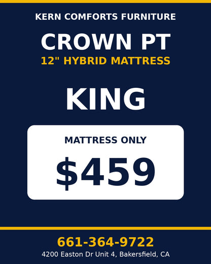 Crown PT 12" Hybrid Mattress - King - view 2