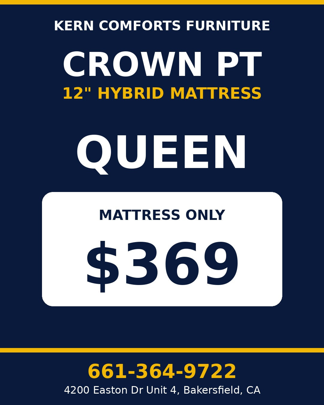 Crown PT 12" Hybrid Mattress - Queen - view 2