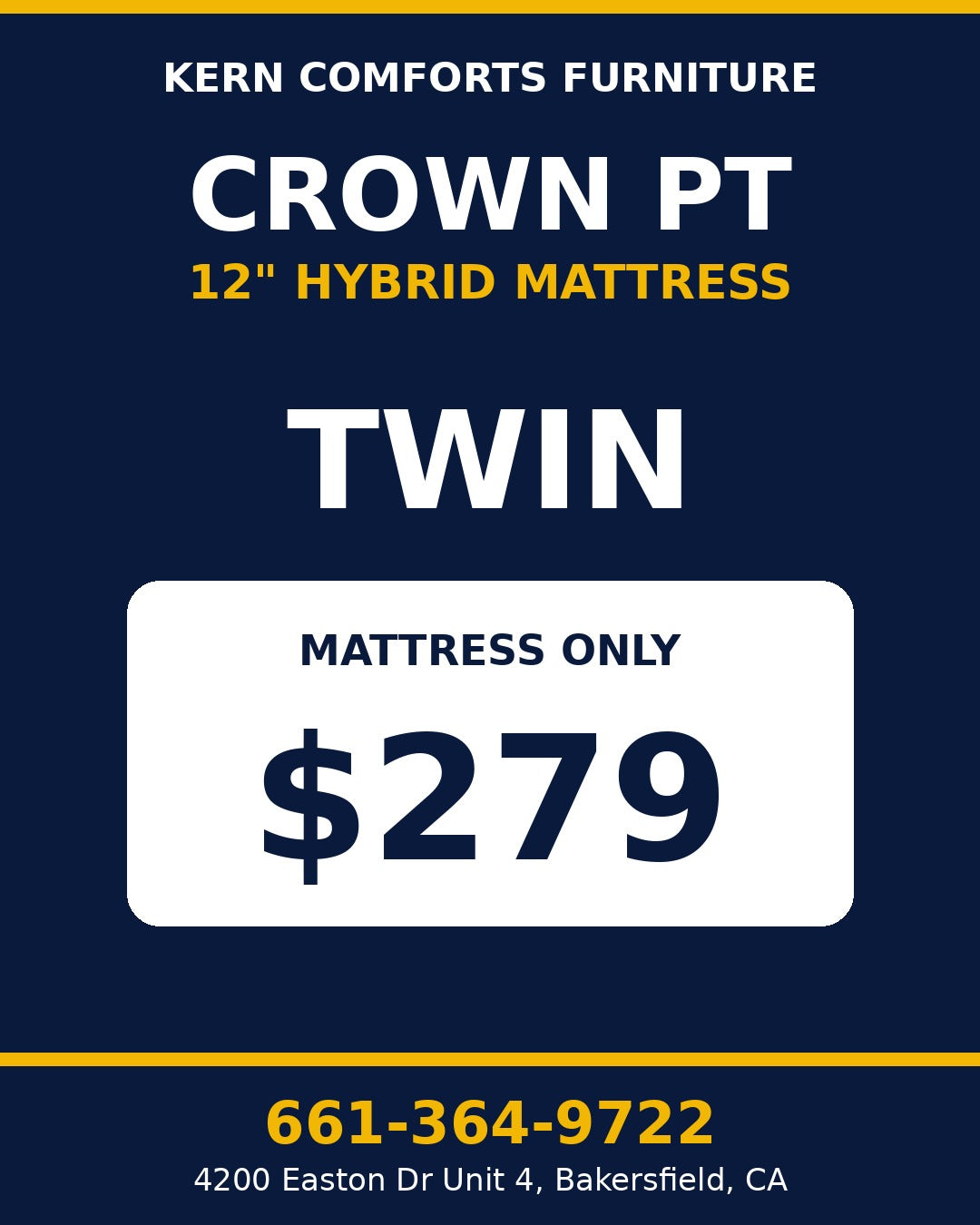 Crown PT 12" Hybrid Mattress - Twin - view 2